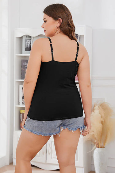 Black Cotton Camisole Tank Top